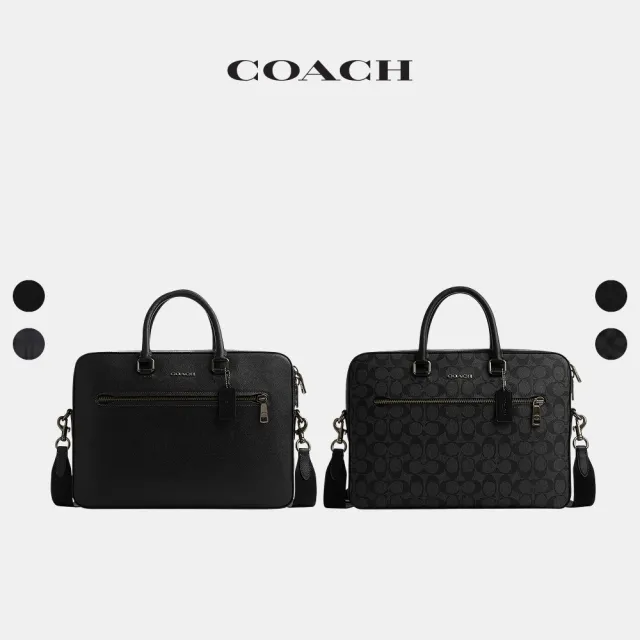 【COACH】蔻馳官方直營 ETHAN 經典Logo 纖巧型公事包 電腦包 筆電包 商務包-多款任選(CR271/CV917)