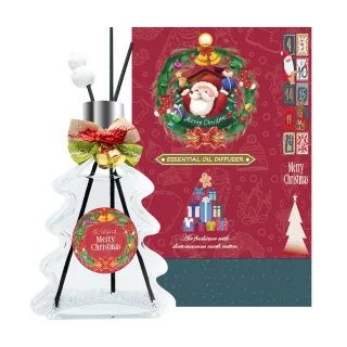 【QIDINA】2入-聖誕樹款-香氛珪藻土擴香瓶(聖誕禮物 交換禮物 送禮物 生日禮物 聖誕節)