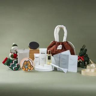 【Relove】momo獨家冬季限量美妝袋—虎哩沒煩惱零毛髮霜禮盒(除毛膏80ml+矽膠刷+私密濕巾15抽+小虎矽