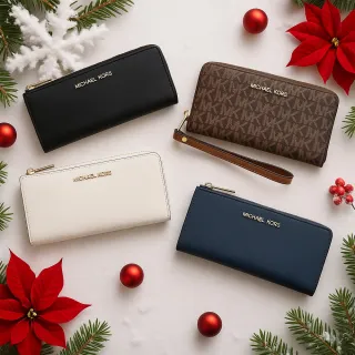 【Michael Kors】MK 中性款 Jet Set Travel 拉鍊 長夾 皮夾(多色可挑 男女通用)