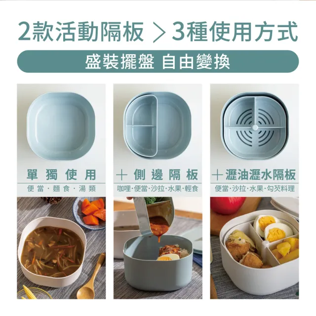 【ZING】日日便當盒/保鮮盒 1200ml(全配旗艦版-五色可選 可微波 可蒸煮)
