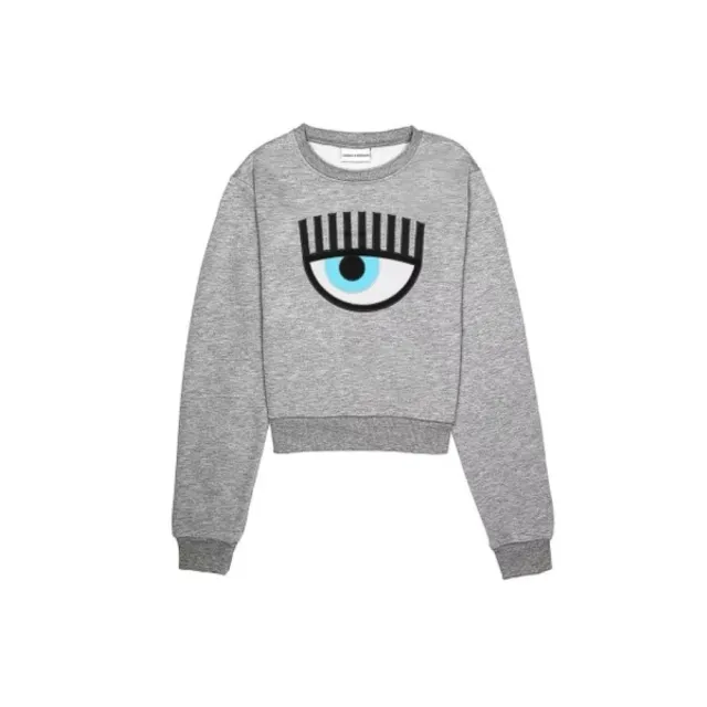 【Chiara Ferragni】大眼LOGO女童運動衫(原廠公司貨)
