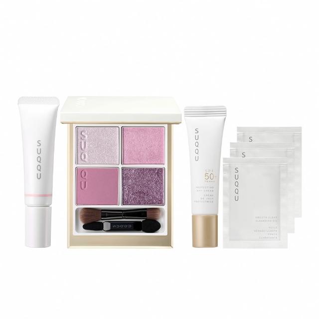 SUQQU 晶採假期彩妝升級組，日本專櫃原裝進口，適合各種膚質使用。包含舜華與光飾兩款眼影，提供長達3年的儲存期限，品質穩定，色彩飽和度高，是打造完美妝容的理想選擇。