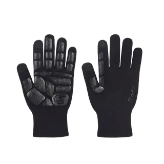 【ADISI】ADISI 美麗諾羊毛保暖無縫3L觸控防水手套 AS25010 黑色(防雪手套 防水手套 防風手套 超薄耐用)