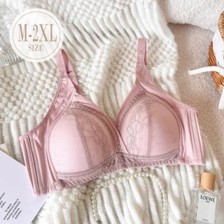 【伊黛爾】甜酥奶糖 無鋼圈集中包覆機能內衣(粉色)