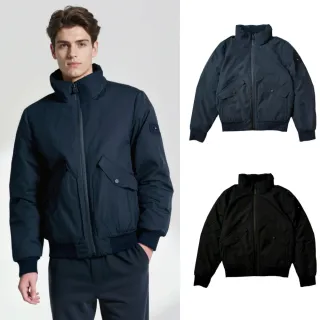 【Tommy Hilfiger】湯米 帽子收納式 男飛行立領外套 厚款 保暖舒適(防潑水 超保暖)