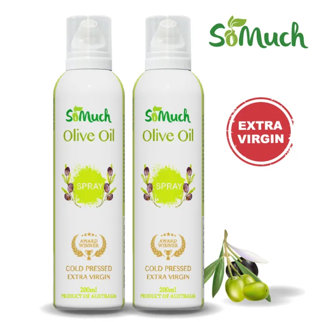 【壽滿趣】Somuch 澳洲頂級冷壓初榨橄欖油噴霧/噴油瓶-200mlx2(可生飲/低溫冷壓)