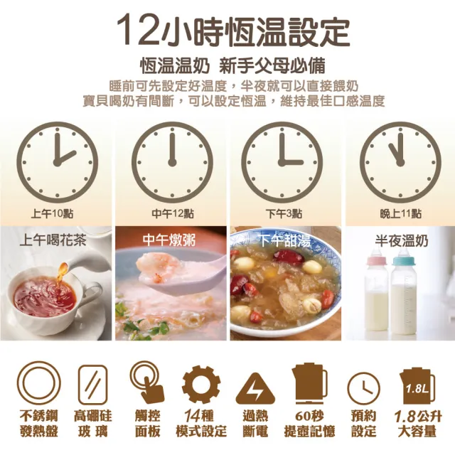 【Fujitek 富士電通】1.8L小白壺丨養生壺FTP-EB100含濾網