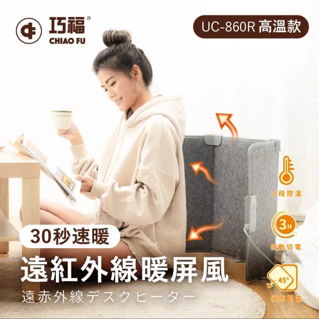 【巧福】遠紅外線暖屏風高溫款UC-860R 電暖/保暖/速暖/暖足