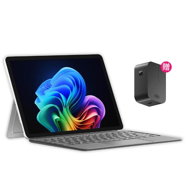 【Microsoft 微軟】鍵盤蓋+電源供應器組★Surface Pro 12吋 輕薄觸控筆電-白金(Snapdragon X Plus/16G/256G