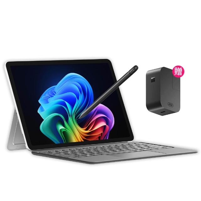 【Microsoft 微軟】鍵盤蓋+筆+電源供應器組★Surface Pro 12吋 輕薄觸控筆電-白金(Snapdragon X Plus/16G/2