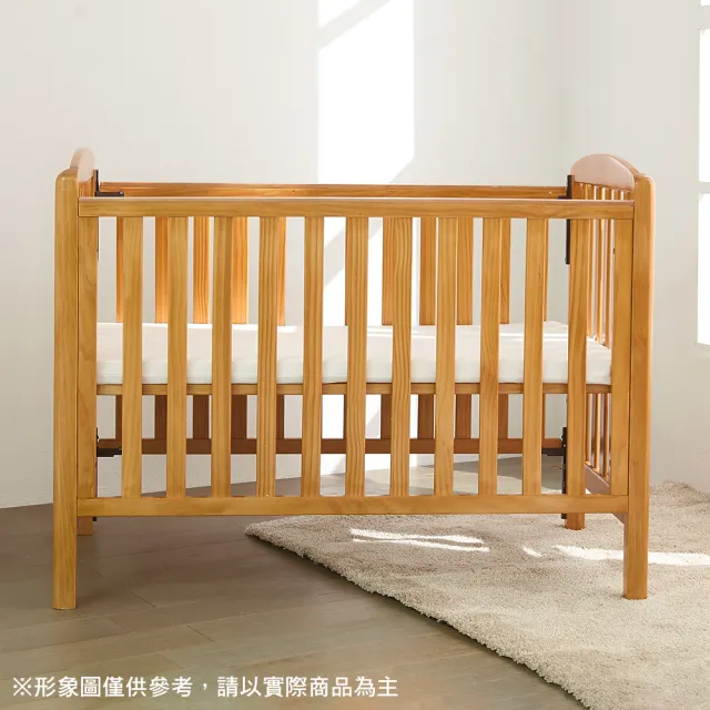 【奇哥】比得兔原木大床 (附直立纖維棉床墊120x65x5cm 嬰兒床 嬰兒床墊)