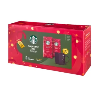 【STARBUCKS 星巴克】節日綜合咖啡豆禮盒(咖啡豆190gX2+馬克杯X1/組)
