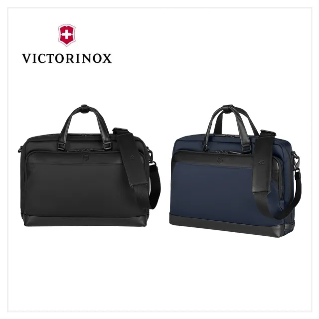 【VICTORINOX 瑞士維氏】AlexNero系列 15.6吋電腦公事包 黑/海軍藍(611805/653670)