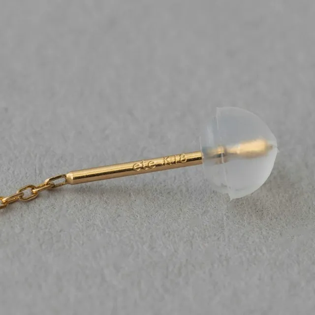 【ete】K18YG e_Grain 經典轉珠長鍊耳環(金色)