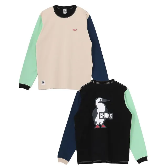 【CHUMS】CHUMS 休閒 Booby Logo Brushed L/S T-Shirt長袖上衣 MintCrazy 男(CH012668C110)