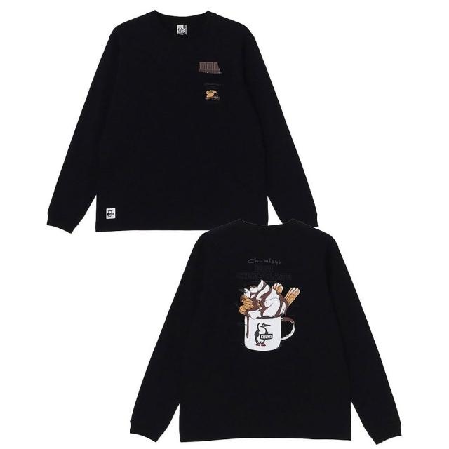 【CHUMS】CHUMS 休閒 Hot Chocolate Pocket Brushed L/S T-Shirt長袖上衣 黑色 男(CH012659K001)