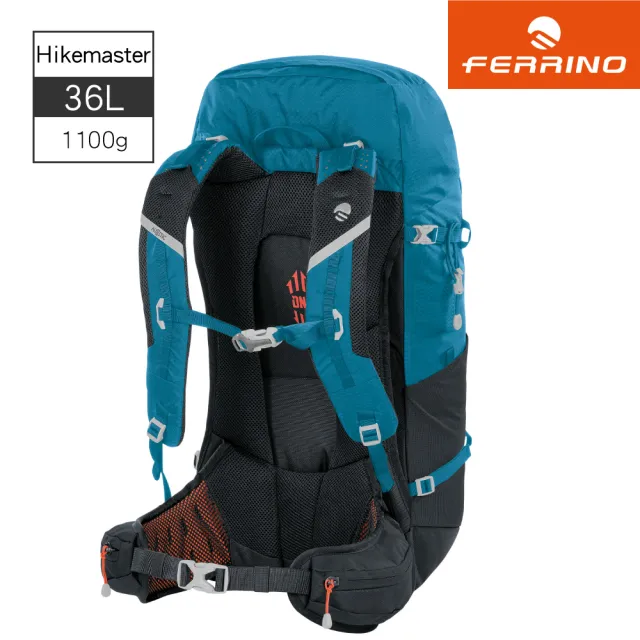 【FERRINO】雙11 登山健行網架背包 藍-黑 Hikemaster 36 75245