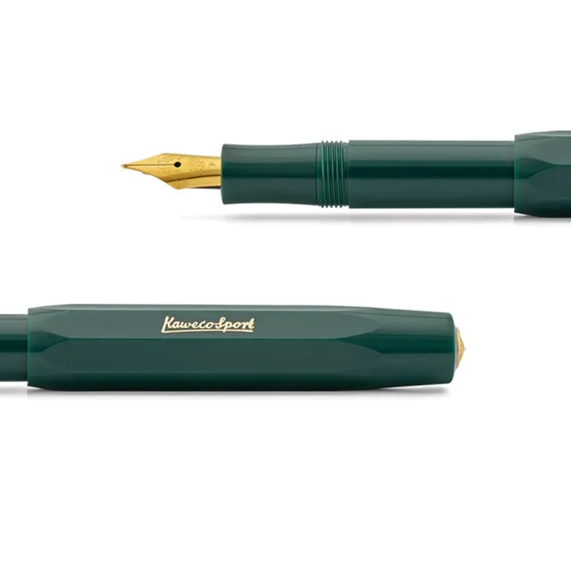 【KAWECO】CLASSIC SPORT系列 暗綠色 金尖 鋼筆(翡翠綠)