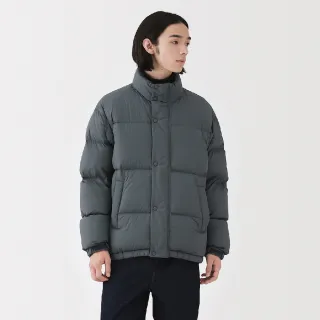 【MUJI 無印良品】男輕量羽絨可攜式外套(黑色/煙燻藍)