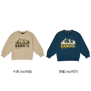 【KANGOL】KANGOL 兒童上衣 長袖T恤 山脈圖案 中性款 64561011