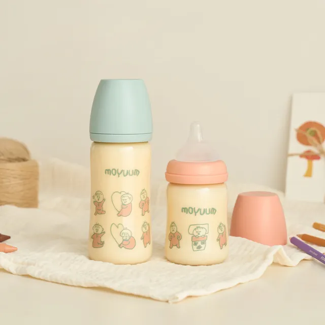 【MOYUUM】韓國 PPSU 設計款 寬口奶瓶 170ml(多款可選)