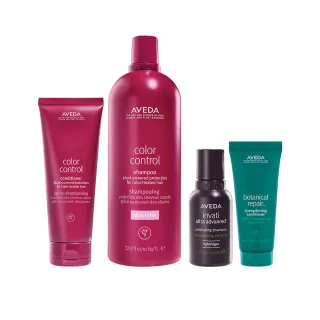 【AVEDA】護色穎采大容量組(護色穎采洗髮精1000ml+護色穎采潤髮乳200ml)