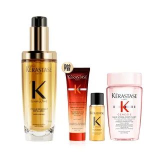 【KERASTASE 巴黎卡詩】金緻柔馭山茶花鎏光露75ml(升級版奢光小金油/極致保濕/長效抗躁/護髮油/髮油)