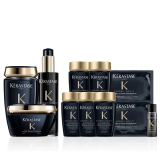 【KERASTASE 巴黎卡詩】黑鑽極萃逆時三步驟洗護組(洗髮精+髮膜+熱活精華)