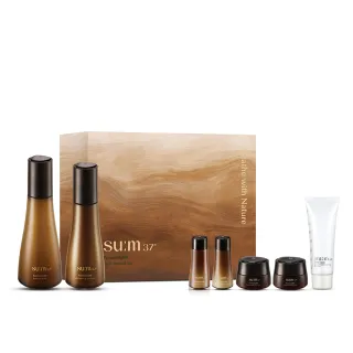 【su:m37° 甦秘】官方直營 黑茶賦活彈力水乳禮盒(聖誕禮物/交換禮物)