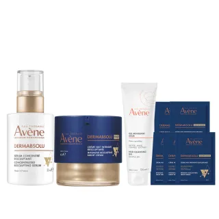【Avene 雅漾官方直營】mo雙12獨家★極致彈潤PRO肌密白金雙星組(精華霜40ml+精萃30ml)