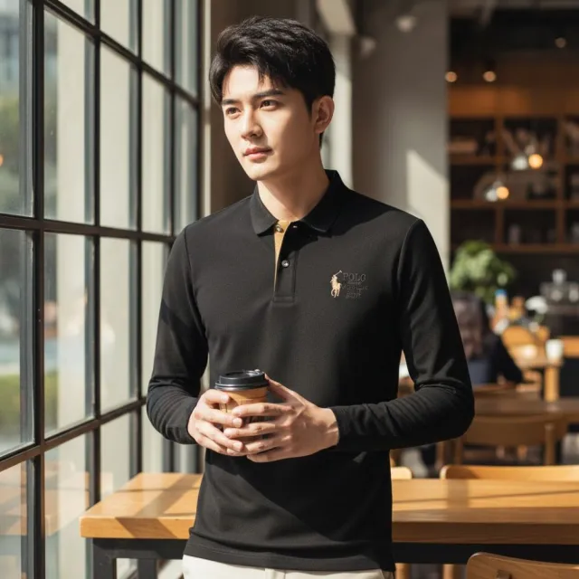 【J.Malo】秋冬刺繡馬術GOLO 棉質舒適POLO衫(棉質POLO 有領上衣  男上衣 翻領上衣)