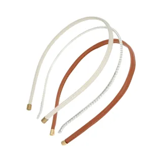 【L. ERICKSON 官方旗艦】多變3入組髮箍〈橘色/白色〉