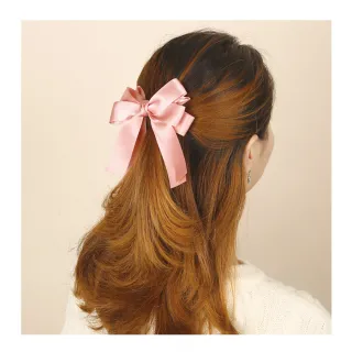 【HERA 赫拉】ll現貨ll韓版頭飾 多層緞帶 超大蝴蝶結 髮夾頂夾劉海夾盤發髮飾(髮飾 髮圈)