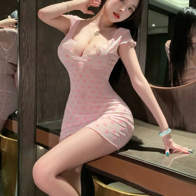 【Muses】情趣內衣 性感內衣 性感連體 性感鏤空 純欲甜美性感睡衣 性感睡袍 女生睡衣 甜美內衣(40-60kg)