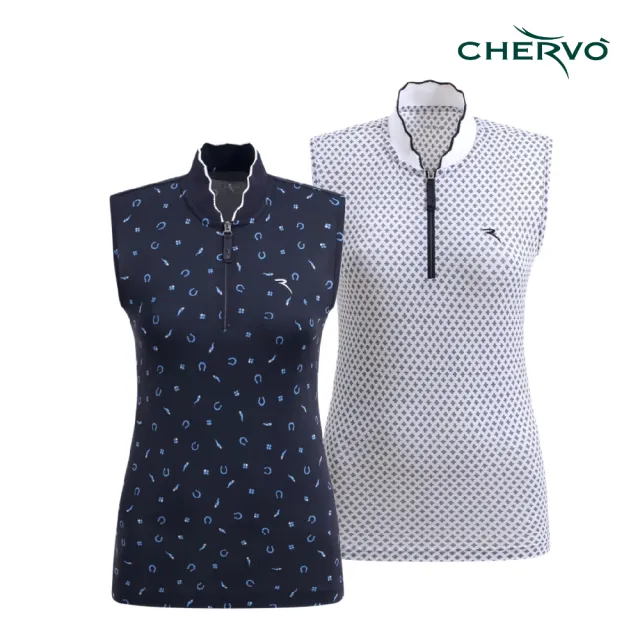 【CHERVO】ATTRACTIVE - POLO 女士 半開襟無袖上衣(兩色任選)