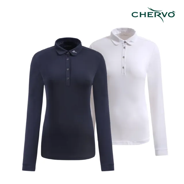 【CHERVO】ANNUARIO - POLO 女士 長袖POLO衫(兩色任選)