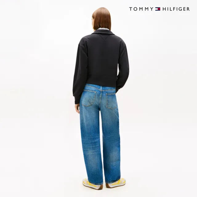 【TOMMY HILFIGER】官方旗艦館Varsity Polo衛衣_黑色