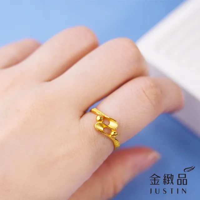 【金緻品】黃金戒指 律韻光緞 0.67錢(9999純金戒指 波浪 亮球 金珠 幾何 立體 曲線 流線戒)