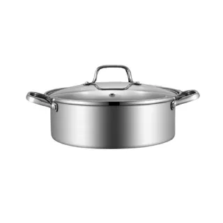 【GELLIS 鵲利仕】雙12限定 32cm古歐經典復刻一體成型超容量火鍋-IH爐可用鍋(一體成型超容量火鍋)