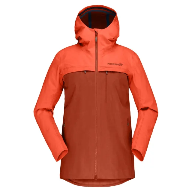 【NORRONA】svalbard cotton 外套 女款 警戒橘/茶湯紅