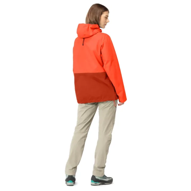 【NORRONA】svalbard cotton 罩衫 女款 警戒橘/茶湯紅