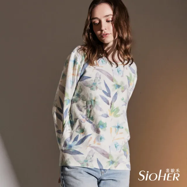 【SiOHER 熹歐禾】現貨 特選白金級彩繪羊毛衫三件組(女裝/圓領T恤/羊毛上衣/日系/通勤)