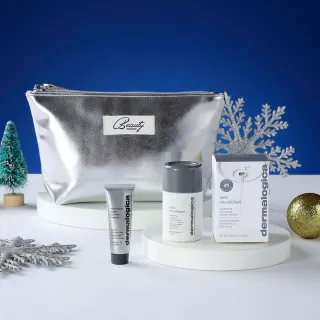 【dermalogica 德卡官方直營】聖誕限定美妝袋・維他命修護亮顏組(多維面膜10ml+精微亮顏素13g/德美樂嘉)