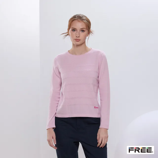 【FREE】喀什米爾圓領free長袖羊絨衫(5色)