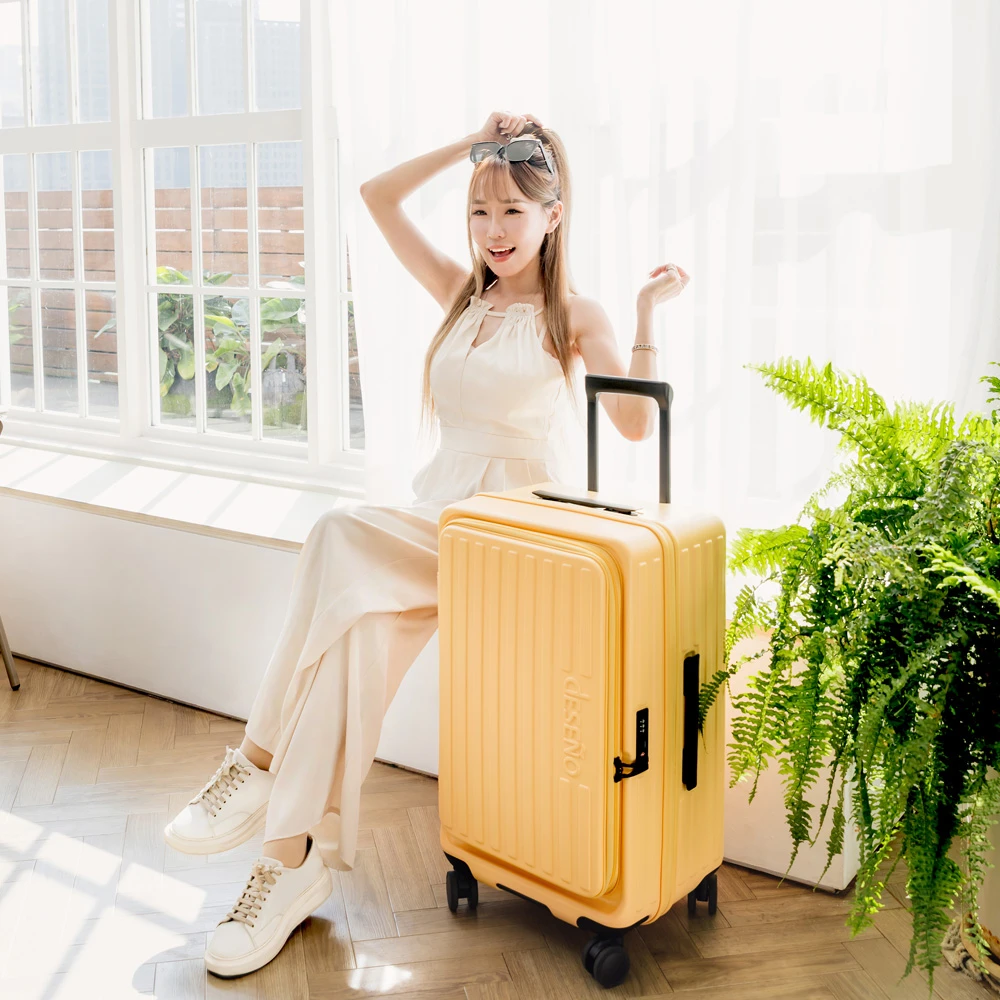 Deseno特洛伊PRO行李箱 Deseno 笛森諾特洛伊PRO 29.5吋真空壓縮｜前開式煞車行李箱,多色任選_含真空壓縮機)