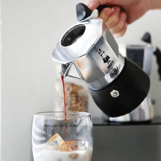 【Bialetti 比亞樂堤】雙12必買-鑽石加壓摩卡壺BRIKKA-公司貨4杯份(crema醇香/原廠保固2年/免插電咖啡機)