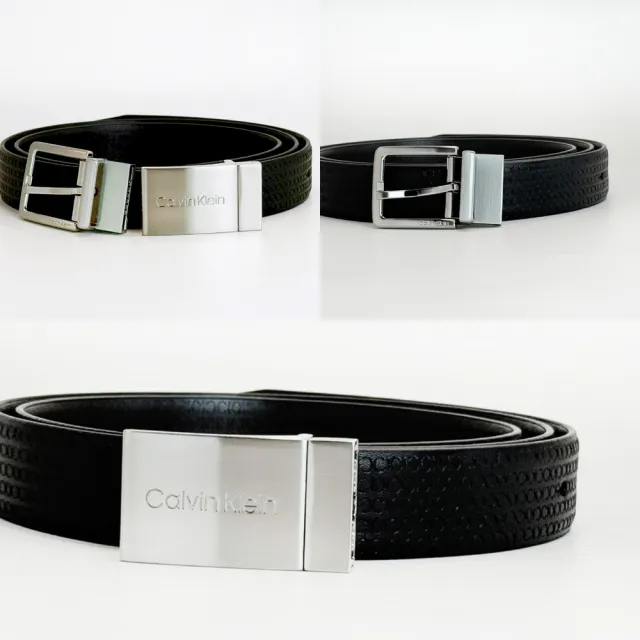 【Calvin Klein】盒裝送禮 4合一 CK 腰帶 皮帶 Calvin Klein 48腰內 大尺碼 可修剪長度(8808)