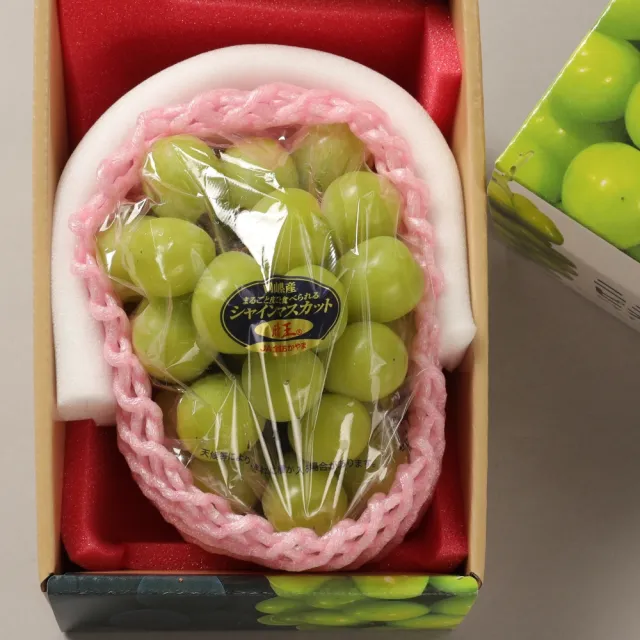 【RealShop】日本岡山晴王麝香大串葡萄淨重700-800g±10%x1房禮盒(送禮精品 真食材本舖)