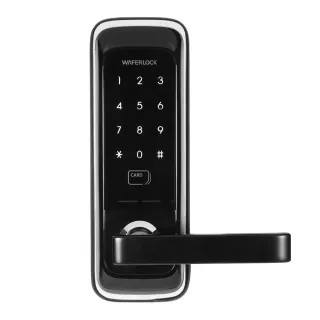 【WAFERLOCK 維夫拉克】D303二合一電子鎖把手型輔助鎖 卡片+密碼(電子門鎖.房間門電子鎖)